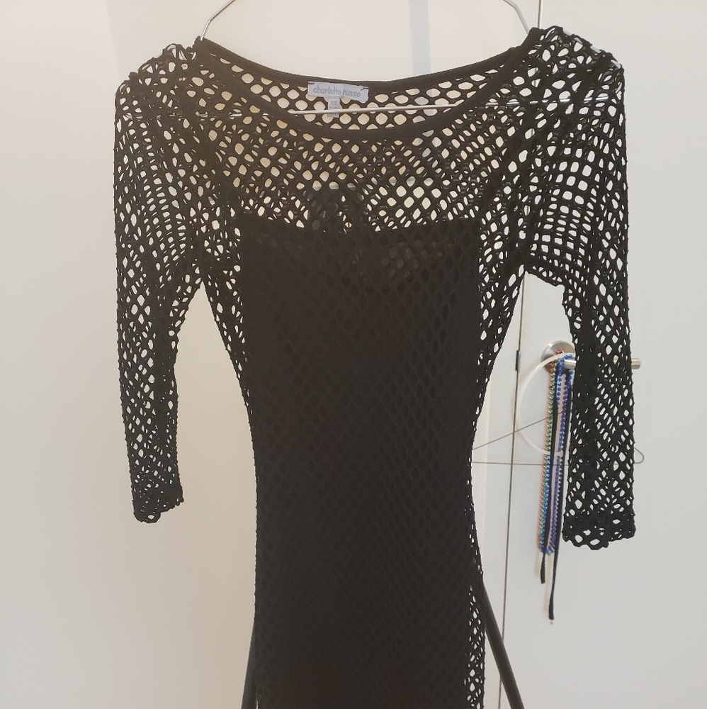 Knee Length Midi Mesh Dress